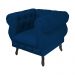 Poltrona Decorativa Maya Pés Luis XV Suede Azul Marinho - DS Estofados