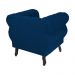 Poltrona Decorativa Maya Pés Luis XV Suede Azul Marinho - DS Estofados