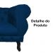 Poltrona Decorativa Maya Pés Luis XV Suede Azul Marinho - DS Estofados