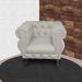 Poltrona Decorativa Maya Pés Luis XV Suede Bege - DS Estofados