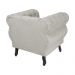 Poltrona Decorativa Maya Pés Luis XV Suede Bege - DS Estofados