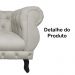 Poltrona Decorativa Maya Pés Luis XV Suede Bege - DS Estofados
