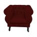 Poltrona Decorativa Maya Pés Luis XV Suede Bordô - DS Estofados