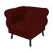 Poltrona Decorativa Maya Pés Luis XV Suede Bordô - DS Estofados
