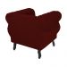 Poltrona Decorativa Maya Pés Luis XV Suede Bordô - DS Estofados