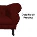 Poltrona Decorativa Maya Pés Luis XV Suede Bordô - DS Estofados