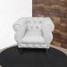 Poltrona Decorativa Maya Pés Luis XV Suede Branco - DS Estofados