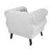 Poltrona Decorativa Maya Pés Luis XV Suede Branco - DS Estofados