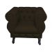Poltrona Decorativa Maya Pés Luis XV Suede Marrom - DS Estofados