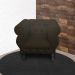 Poltrona Decorativa Maya Pés Luis XV Suede Marrom - DS Estofados