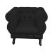 Poltrona Decorativa Maya Pés Luis XV Suede Preto - DS Estofados