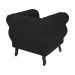 Poltrona Decorativa Maya Pés Luis XV Suede Preto - DS Estofados