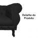 Poltrona Decorativa Maya Pés Luis XV Suede Preto - DS Estofados