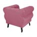 Poltrona Decorativa Maya Pés Luis XV Suede Rosa - DS Estofados