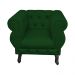Poltrona Decorativa Maya Pés Luis XV Suede Verde - DS Estofados