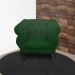 Poltrona Decorativa Maya Pés Luis XV Suede Verde - DS Estofados