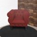 Poltrona Decorativa Maya Pés Luis XV Suede Vermelho - DS Estofados