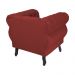 Poltrona Decorativa Maya Pés Luis XV Suede Vermelho - DS Estofados