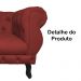 Poltrona Decorativa Maya Pés Luis XV Suede Vermelho - DS Estofados