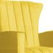 Poltrona Decorativa Melinda Pés Balanço Suede Amarelo