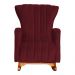 Poltrona Decorativa Melinda Pés Balanço Suede Bordô