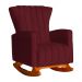 Poltrona Decorativa Melinda Pés Balanço Suede Bordô