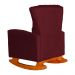 Poltrona Decorativa Melinda Pés Balanço Suede Bordô