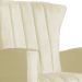 Poltrona Decorativa Melinda Pés Balanço Suede Marfim