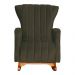 Poltrona Decorativa Melinda Pés Balanço Suede Marrom
