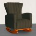 Poltrona Decorativa Melinda Pés Balanço Suede Marrom