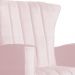 Poltrona Decorativa Melinda Pés Balanço Suede Rosa