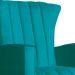 Poltrona Decorativa Melinda Pés Balanço Suede Turquesa
