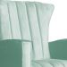 Poltrona Decorativa Melinda Pés Balanço Veludo Acqua