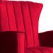Poltrona Decorativa Melinda Pés Balanço Veludo Vermelho