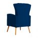 Poltrona Decorativa Melinda Pés Palito Suede Azul Marinho