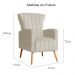Poltrona Decorativa Melinda Pés Palito Suede Bege