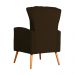 Poltrona Decorativa Melinda Pés Palito Suede Marrom