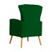Poltrona Decorativa Melinda Pés Palito Suede Verde