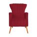 Poltrona Decorativa Melinda Pés Palito Suede Vermelho