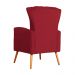 Poltrona Decorativa Melinda Pés Palito Suede Vermelho