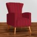 Poltrona Decorativa Melinda Pés Palito Suede Vermelho