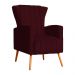 Poltrona Decorativa Melinda Pés Palito Suede Vinho