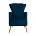 Poltrona Decorativa Melinda Pés Palito Veludo Azul Marinho