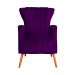 Poltrona Decorativa Melinda Pés Palito Veludo Roxo