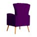 Poltrona Decorativa Melinda Pés Palito Veludo Roxo