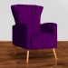 Poltrona Decorativa Melinda Pés Palito Veludo Roxo