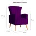 Poltrona Decorativa Melinda Pés Palito Veludo Roxo