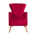 Poltrona Decorativa Melinda Pés Palito Veludo Vermelho