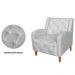 Poltrona Decorativa Munique Pés Trapézio Suede Branco - DS Estofados