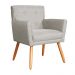 Poltrona Decorativa Onix Linho Bege
